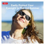XO E9 Unisex Smart Audio Sunglasses with Black Frame and Black Lens with UV Protection - Black - Image 7