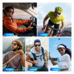 XO E9 Unisex Smart Audio Sunglasses with Black Frame and Black Lens with UV Protection - Black - Image 8