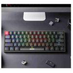Marvo (KG933G) Tenkeyless Gaming Mechanical Keyboard with Jixian Red Switches and RGB Lighting - Black - Image 4