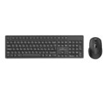 Powertech (PT-1151) Ασύρματο Σετ Πληκτρολόγιο & Ποντίκι Ελληνικό - Μαύρο