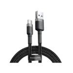 Baseus (CATKLF-BG1) Cafule USB 2.0 to USB-C Charging Cable 3A, 1m - Black