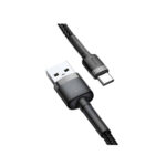 Baseus (CATKLF-BG1) Cafule Καλώδιο Φόρτισης USB 2.0 σε USB-C 3A, 1m - Μαύρο - Image 2