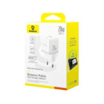 Baseus Palm Φορτιστής με Θύρα USB-A και Θύρα USB-C και Καλώδιο USB-C σε USB-C 20W Quick Charge 3.0 - Λευκό - Image 8