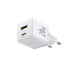 Baseus Palm Φορτιστής με Θύρα USB-A και Θύρα USB-C και Καλώδιο USB-C σε USB-C 20W Quick Charge 3.0 - Λευκό - Image 2