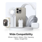 Baseus Palm Φορτιστής με Θύρα USB-A και Θύρα USB-C και Καλώδιο USB-C σε USB-C 20W Quick Charge 3.0 - Λευκό - Image 6