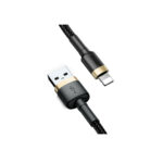 Baseus (CALKLF-CV1) Cafule Braided USB to Lightning Cable, 2m - Black/Gold