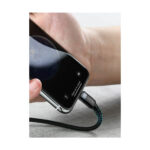 Baseus (CATLKLF-91) Cafule Braided USB-C to Lightning Cable 18W, 1m - Black/Red - Image 4