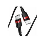 Baseus (CATLKLF-91) Cafule Braided USB-C to Lightning Cable 18W, 1m - Black/Red - Image 3