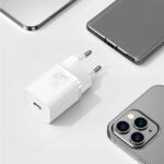 Baseus (Super Si) Φορτιστής Χωρίς Καλώδιο με Θύρα USB-C 20W Power Delivery - Λευκό - Image 5