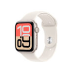 Apple Watch SE 3 GPS 40mm Starlight Aluminium Case with Starlight Sport Band - S/M - Image 2
